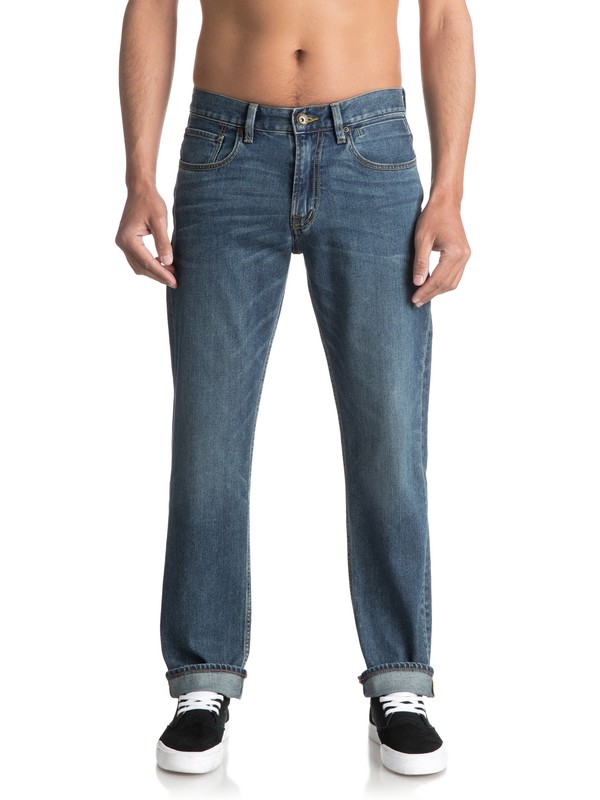 quiksilver, Sequel Medium Blue - Jean regular pour Homme, MEDIUM BLUE (bygw) 0 Sequel Medium Blue - Jean regular pour Homme Bleu EQYDP03344 Quiksilver
