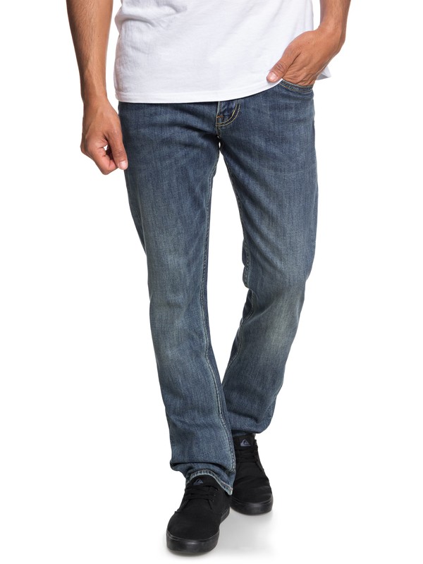 quiksilver, Revolver Medium Blue Straight Fit Jeans, MEDIUM BLUE (bygw) 0 Revolver Medium Blue Straight Fit Jeans Blue EQYDP03372 Quiksilver