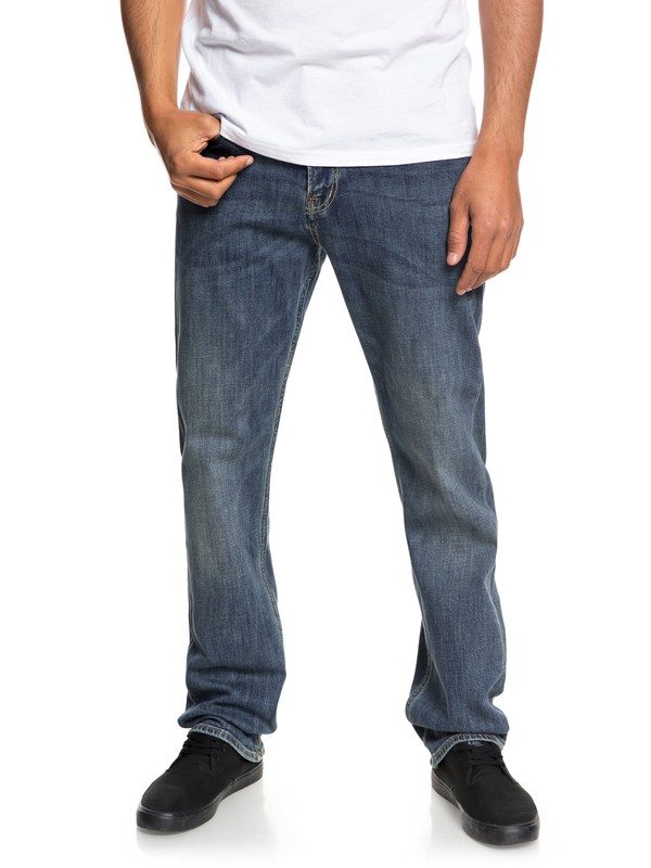 quiksilver, Sequel Medium Blue - Regular Fit Jeans for Men, MEDIUM BLUE (bygw) 0 Sequel Medium Blue - Regular Fit Jeans for Men Blue EQYDP03373 Quiksilver