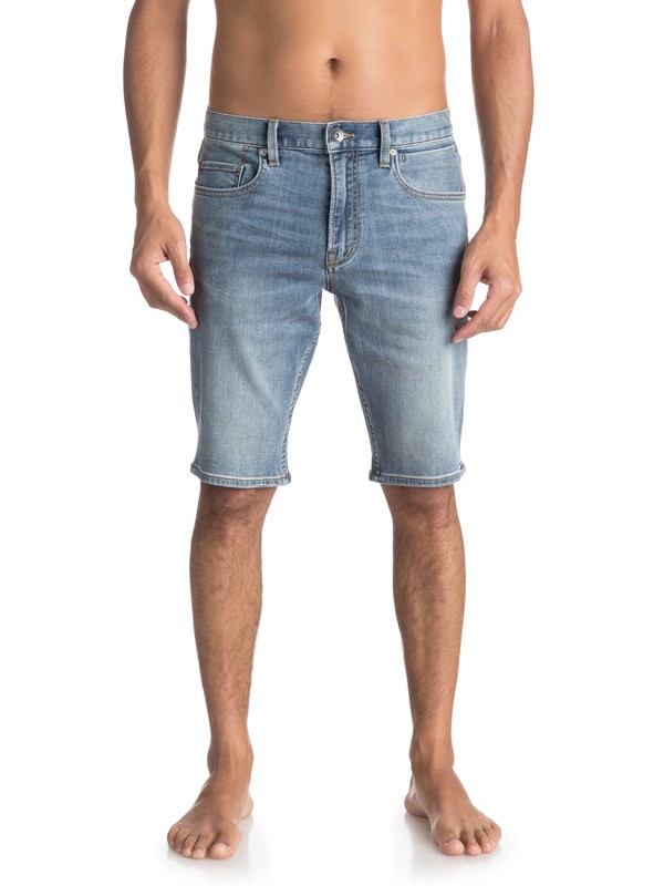quiksilver, Revolver Surf Blue - Short technique en denim pour Homme, SURF BLUE (bksw) 0 Revolver Surf Blue - Short technique en denim pour Homme Bleu EQYDS03077 Quiksilver