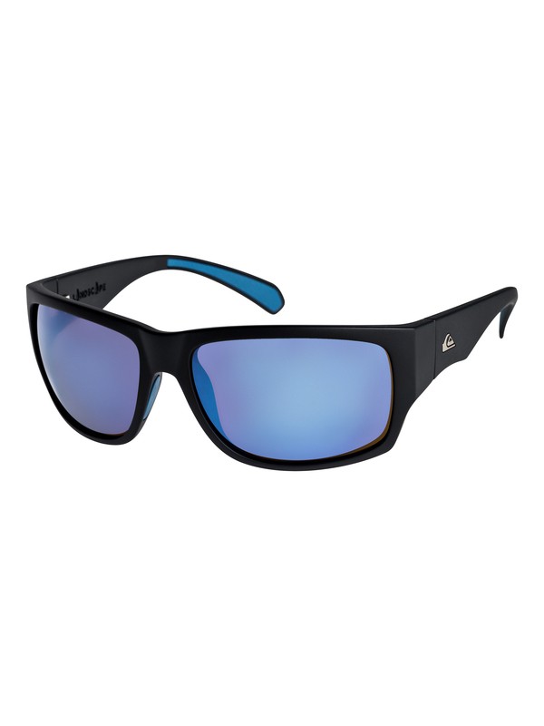 quiksilver, Landscape - Lunettes de soleil pour Homme, MATTE BLACK/FLASH BLUE (xkkb) 0 Landscape - Lunettes de soleil pour Homme Noir EQYEY03039 Quiksilver