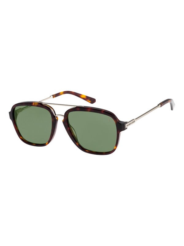 quiksilver, Desperado - Lunettes de soleil pour Homme, SHINY TORTOISE-SILVER/GREEN (xccs) 0 Desperado - Lunettes de soleil pour Homme Marron EQYEY03067 Quiksilver