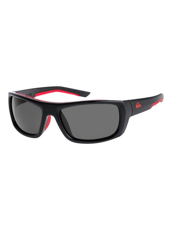 quiksilver, Knockout - Occhiali da sole da Uomo, SHINY BLACK-RED/ GREY (xkrs) 0 Knockout - Occhiali da sole da Uomo Black EQYEY03072 Quiksilver