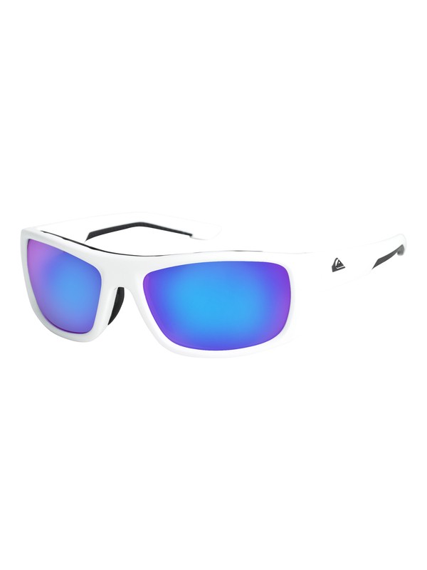 quiksilver, Knockout - Occhiali da sole da Uomo, SHINY WHITE/ ML GREEN (xwwg) 0 Knockout - Occhiali da sole da Uomo White EQYEY03072 Quiksilver