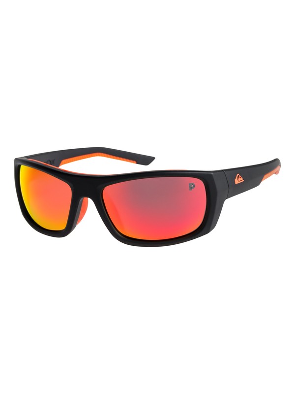 quiksilver, Knockout Polarised Floatable - Lunettes de soleil pour Homme, MATTE BLACK-ORANGE/ ML RED POL (xknr) 0 Knockout Polarised Floatable - Lunettes de soleil pour Homme Multicouleurs EQYEY03074 Quiksilver