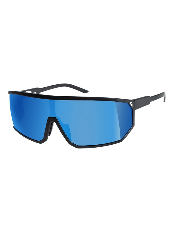 quiksilver, The let - Lunettes de soleil pour Homme, MATTE BLACK/ML BLUE (xkkb) 0 The let - Lunettes de soleil pour Homme Noir EQYEY03079 Quiksilver