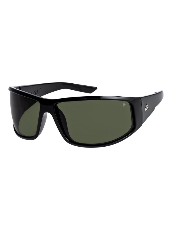 quiksilver, AKDK Polarised - Lunettes de soleil pour Homme, SHINY BLACK/GREEN POLARIZED (xgkk) 0 AKDK Polarised - Lunettes de soleil pour Homme Vert EQYEY03083 Quiksilver
