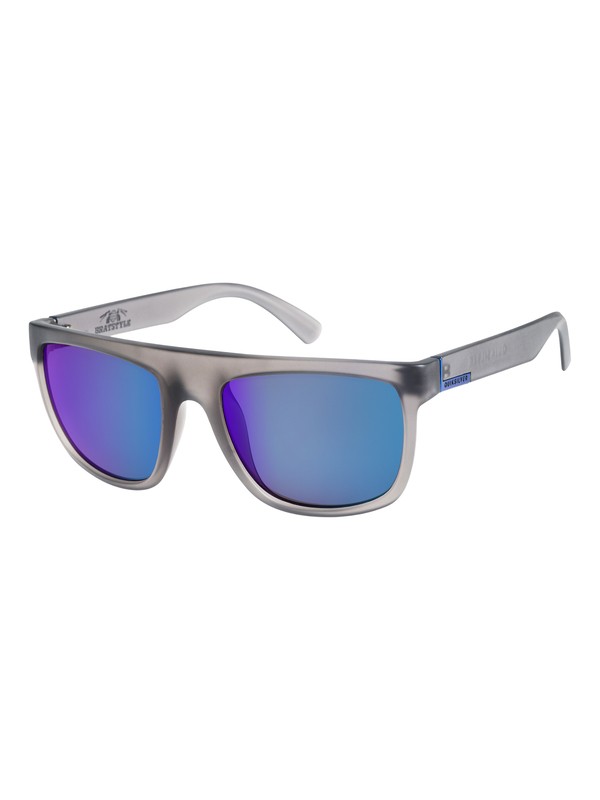 quiksilver, Bratstyle - Lunettes de soleil pour Homme, MATTE CRYSTAL SMOKE/FLASH BLUE (xssb) 0 Bratstyle - Lunettes de soleil pour Homme Gris EQYEY03085 Quiksilver