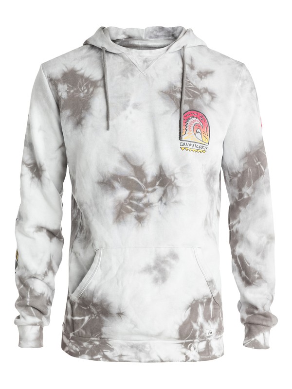 quiksilver, Shrine Tie And Dyed Pullover Hoodie, STEEPLE GRAY (smc0) 0 Shrine Tie And Dyed Pullover Hoodie EQYFT03266 Quiksilver