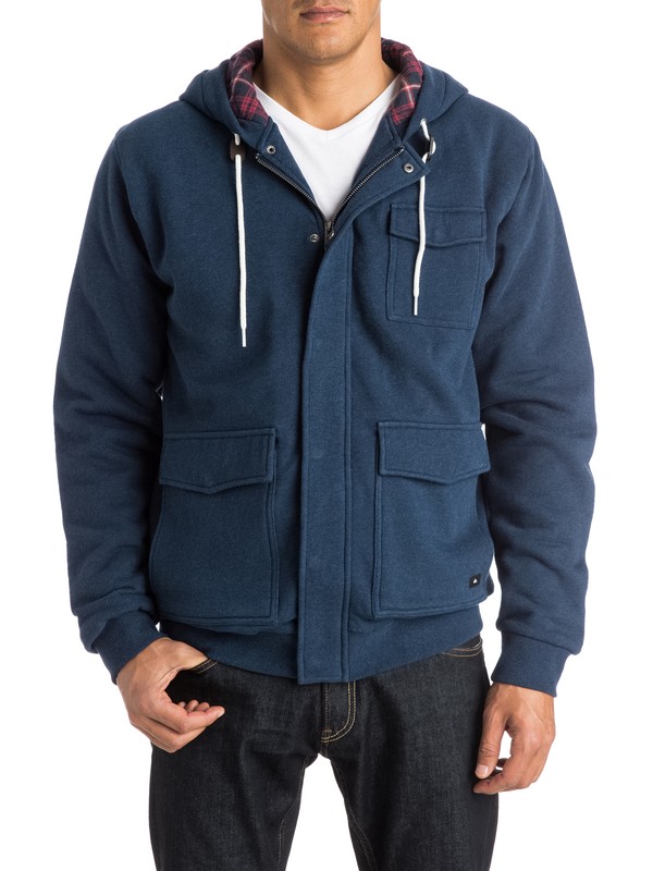 quiksilver, Ocean Vessel Zip-Up Hoodie, NAVY BLAZER HEATHER (byjh) 0 Ocean Vessel Zip-Up Hoodie EQYFT03306 Quiksilver
