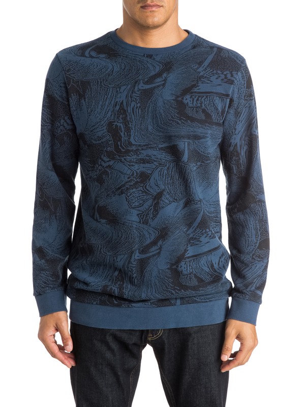 quiksilver, Dark Trip Crew Sweatshirt, ANTHRACITE (kvj0) 0 Dark Trip Crew Sweatshirt EQYFT03345 Quiksilver