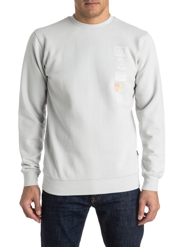 quiksilver, Side Track Sweatshirt, HIGHRISE (sgr0) 0 Side Track Sweatshirt EQYFT03425 Quiksilver