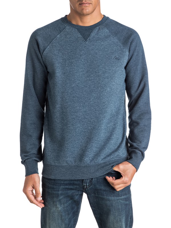 quiksilver, Everyday - Sweat, DARK DENIM HEATHER (brqh) 0 Everyday - Sweat Bleu EQYFT03427 Quiksilver