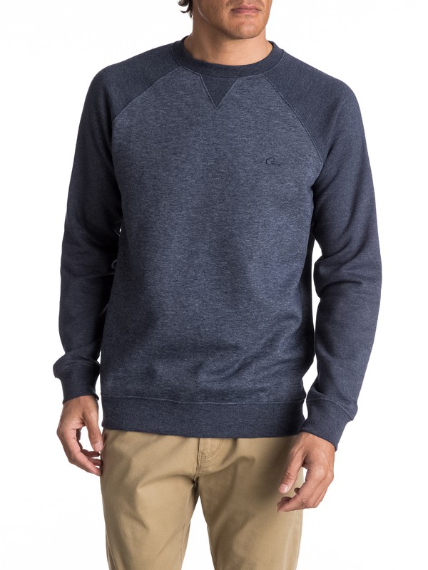 quiksilver, Everyday - Sudadera, NAVY BLAZER HEATHER (byjh) 0 Everyday - Sudadera Azul EQYFT03427 Quiksilver