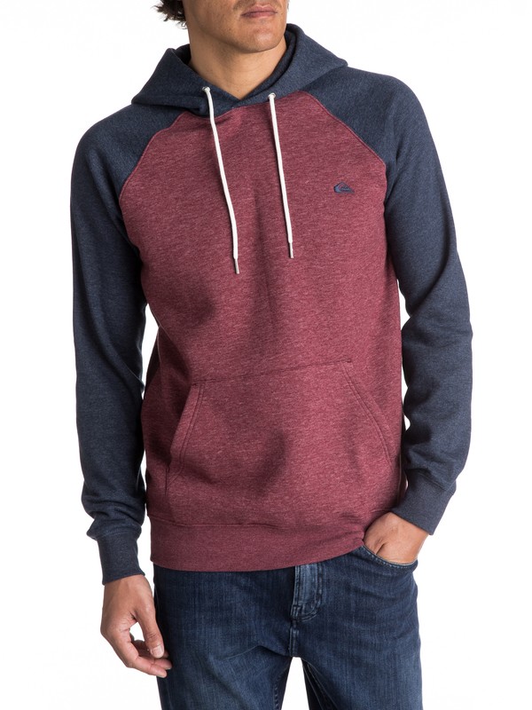 quiksilver, Everyday - Sudadera con Capucha para Hombre, POMEGRANATE HEATHER (rzgh) 0 Everyday - Sudadera con Capucha para Hombre Rojo EQYFT03428 Quiksilver