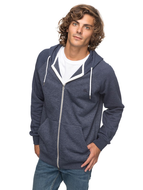 quiksilver, Everyday - Sweat à capuche zippé pour Homme, NAVY BLAZER HEATHER (byj1) 0 Everyday - Sweat à capuche zippé pour Homme Bleu EQYFT03429 Quiksilver