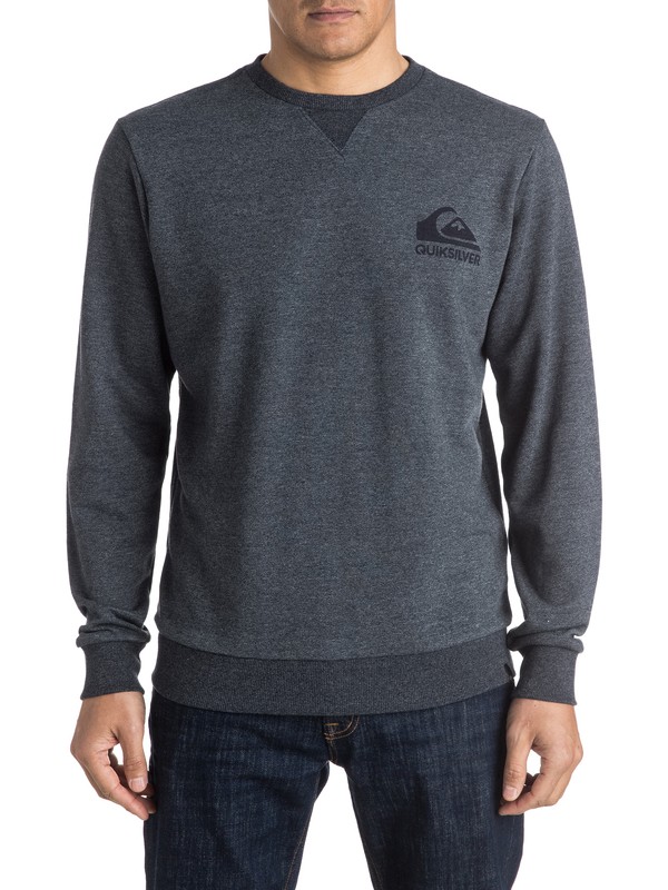 quiksilver, JUNGLE FOREST CREW, DARK DENIM (brq0) 0 JUNGLE FOREST CREW EQYFT03433 Quiksilver