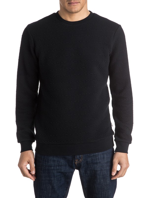 quiksilver, Up For Grabs Quilted Sweatshirt, BLACK (kvj0) 0 Up For Grabs Quilted Sweatshirt EQYFT03461 Quiksilver