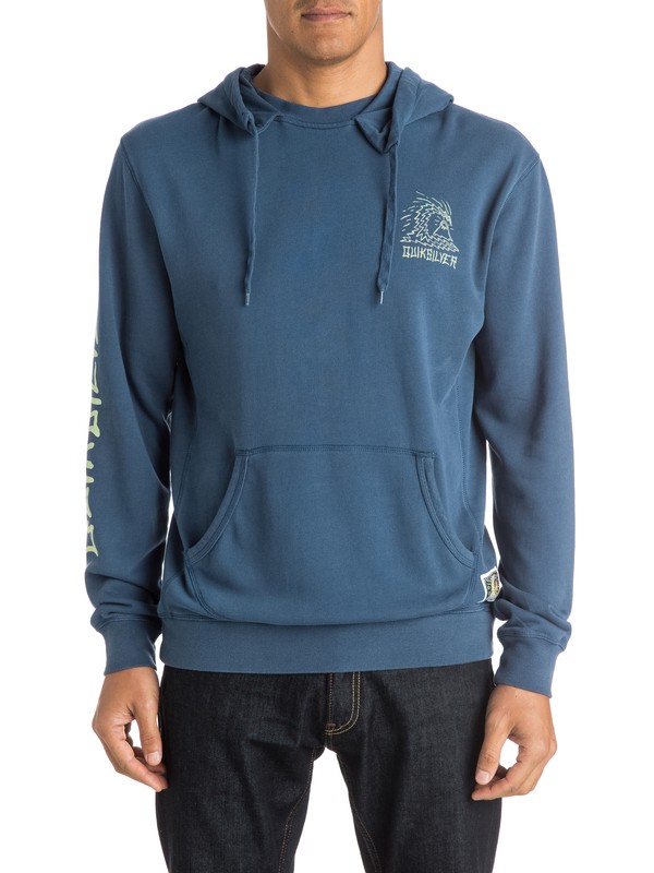 quiksilver, Fade Out Hoodie, DARK DENIM (brq0) 0 Fade Out Hoodie EQYFT03480 Quiksilver