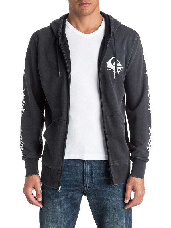 quiksilver, Double Take Zip Hoodie, BLACK (kvj0) 0 Double Take Zip Hoodie EQYFT03571 Quiksilver