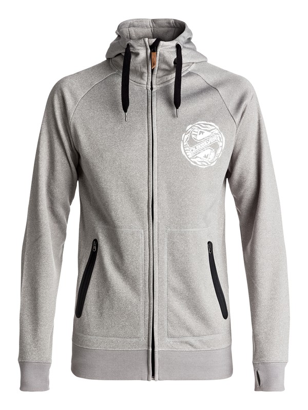 quiksilver, M&W Zip-Up Technical Fleece, GREY HEATHER (kpgh) 0 M&W Zip-Up Technical Fleece EQYFT03634 Quiksilver
