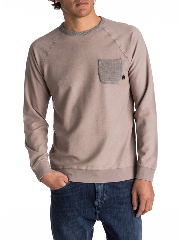 quiksilver, Baao - Sudadera para Hombre, FUNGI (sls0) 0 Baao - Sudadera para Hombre Gris EQYFT03658 Quiksilver