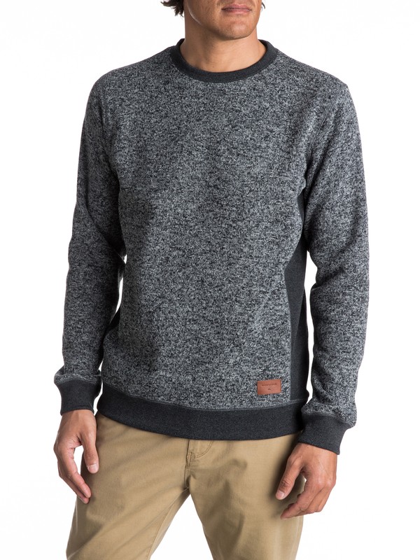 quiksilver, Keller Polar Fleece Sweatshirt, DARK GREY HEATHER (ktfh) 0 Keller Polar Fleece Sweatshirt EQYFT03659 Quiksilver