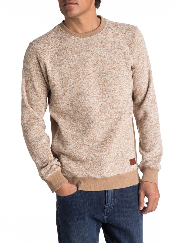 quiksilver, Флисовый свитшот Keller, OATMEAL HEAHTER (wcdh) 0 Флисовый свитшот Keller Белый EQYFT03659 Quiksilver