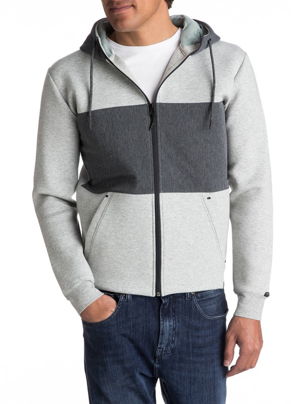 quiksilver, Highland Gaze - Sudadera de diseño técnico resistente al agua con cremallera, LIGHT GREY HEATHER (sgrh) 0 Highland Gaze - Sudadera de diseño técnico resistente al agua con cremallera EQYFT03670 Quiksilver