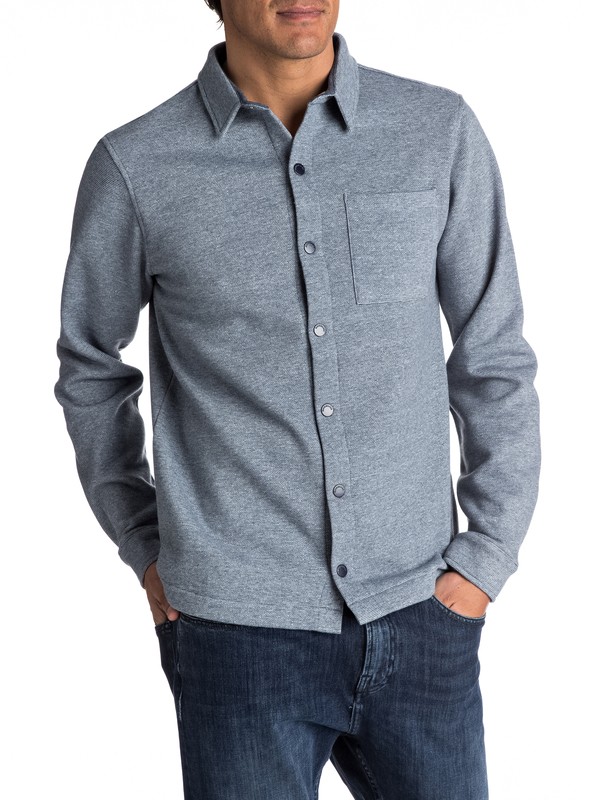quiksilver, Hozy Witt - Camisa De Manga Larga para Hombre, NAVY BLAZER HEATHER (byjh) 0 Hozy Witt - Camisa De Manga Larga para Hombre EQYFT03672 Quiksilver