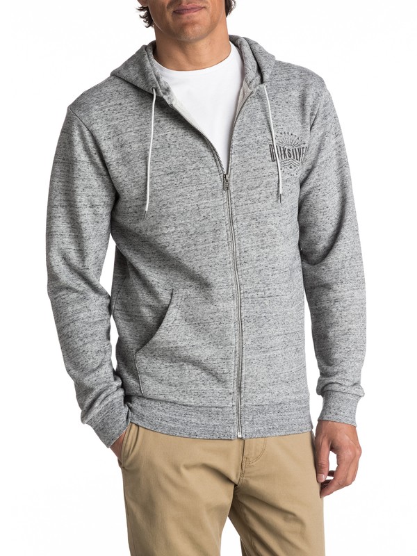 quiksilver, Jungle Forest Zip-Up Hoodie, SLEET HEATHER (szph) 0 Jungle Forest Zip-Up Hoodie EQYFT03684 Quiksilver