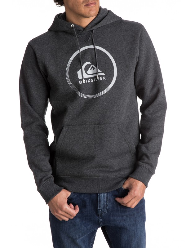 quiksilver, Big Logo Hoodie, DARK GREY HEATHER (ktfh) 0 Big Logo Hoodie Black EQYFT03717 Quiksilver