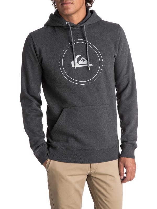 quiksilver, Big Logo Hoodie, DARK GREY HEATHER (ktfh) 0 Big Logo Hoodie Black EQYFT03726 Quiksilver