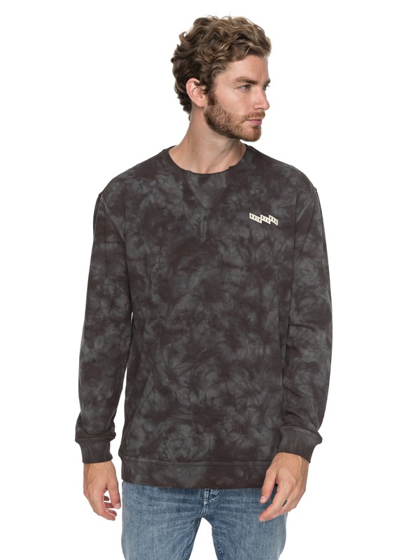 quiksilver, Knollout - Sweat, RAVEN TIE AND DYE (ksq6) 0 Knollout - Sweat Noir EQYFT03743 Quiksilver