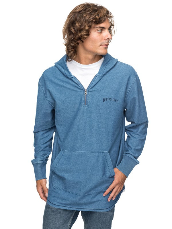 quiksilver, Desska - Sweatshirt à capuche 1/2 zip pour Homme, BLUE USED (byl0) 0 Desska - Sweatshirt à capuche 1/2 zip pour Homme Bleu EQYFT03744 Quiksilver