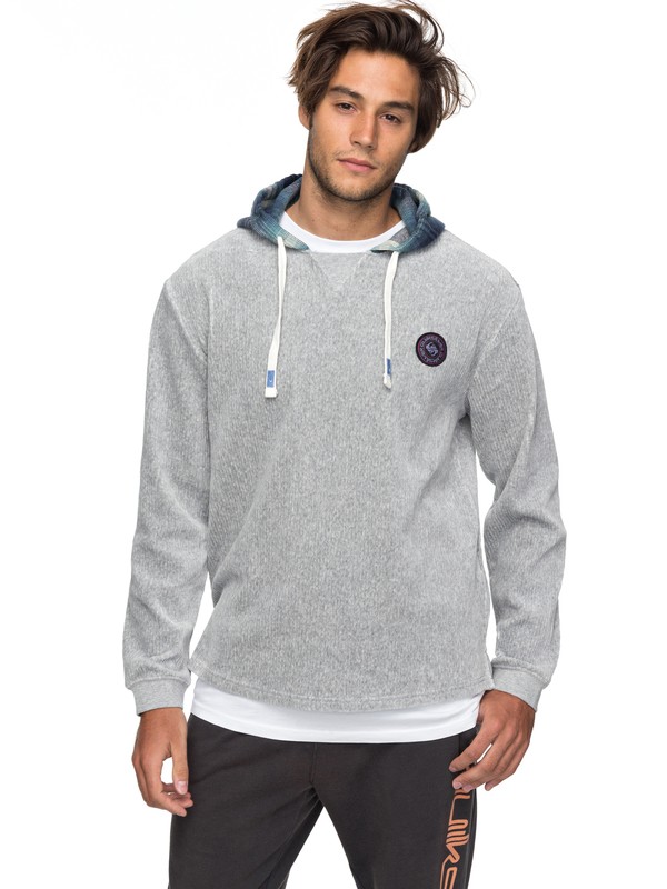 quiksilver, Diamond Tail After Surf Hoodie, LIGHT GREY HEATHER (sjsh) 0 Diamond Tail After Surf Hoodie EQYFT03750 Quiksilver