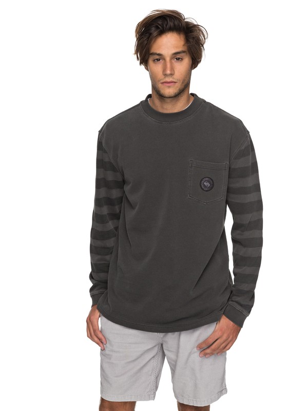 quiksilver, Wave Runner - Sweatshirt, BLACK (kvj0) 0 Wave Runner - Sweatshirt Black EQYFT03752 Quiksilver
