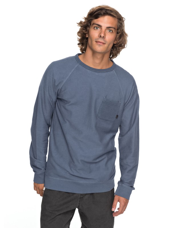 quiksilver, Baao - Sweat pour Homme, VINTAGE INDIGO (byl0) 0 Baao - Sweat pour Homme Bleu EQYFT03765 Quiksilver