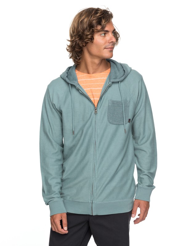 quiksilver, Baao Zip - Kapuzenpulli mit Reißverschluss, TRELLIS (bkw0) 0 Baao Zip - Kapuzenpulli mit Reißverschluss Blau EQYFT03766 Quiksilver