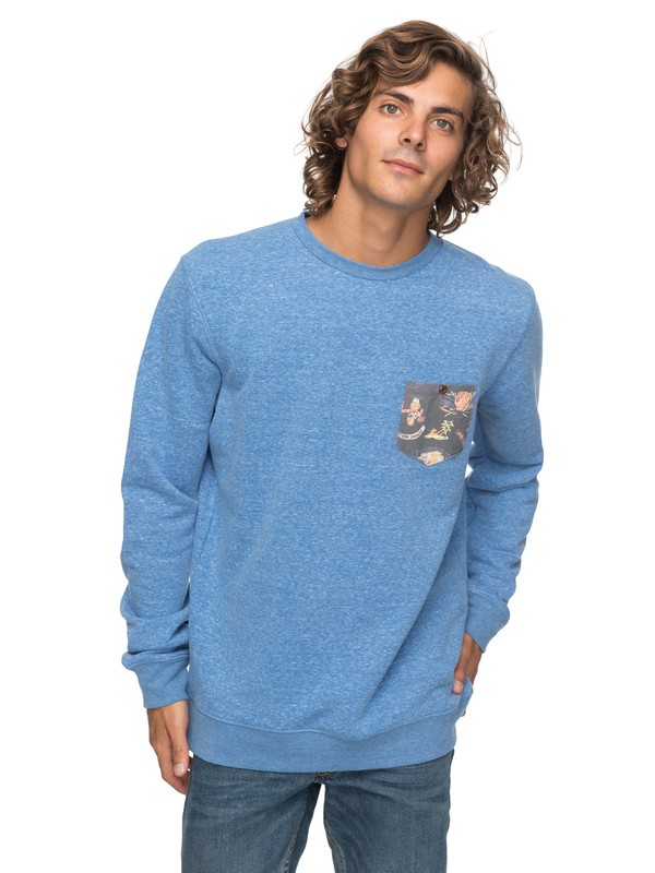 quiksilver, Buckmann - Sweatshirt, BRIGHT COBALT HEATHER (bpch) 0 Buckmann - Sweatshirt Blue EQYFT03774 Quiksilver
