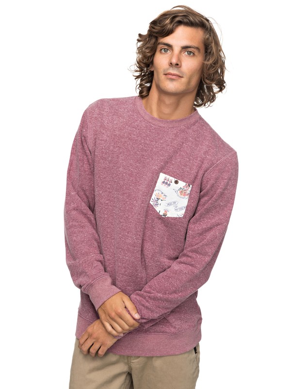 quiksilver, Buckmann - Sweatshirt, VINEYARD WINE HEATHER (rsch) 0 Buckmann - Sweatshirt Red EQYFT03774 Quiksilver