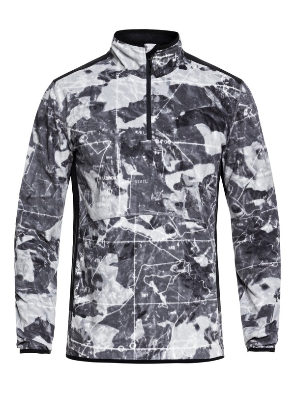 quiksilver, Aker Technical Half Zip Fleece, BLACK_TANNENBAUM (kvj8) 0 Aker Technical Half Zip Fleece Black EQYFT03784 Quiksilver