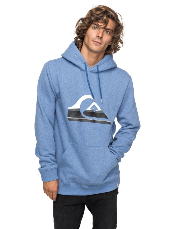 quiksilver, Big Logo - Sweat à capuche pour Homme, BRIGHT COBALT HEATHER (bpch) 0 Big Logo - Sweat à capuche pour Homme Bleu EQYFT03797 Quiksilver