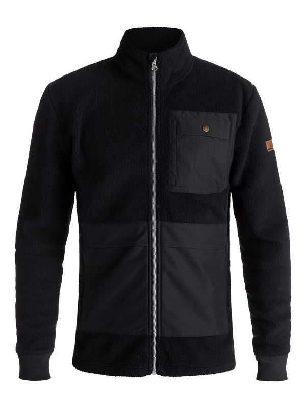 quiksilver, Track Hybrid Sherpa - Polar técnico con cremallera para Hombre, BLACK (kvj0) 0 Track Hybrid Sherpa - Polar técnico con cremallera para Hombre Negro EQYFT03816 Quiksilver
