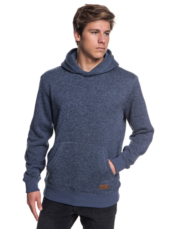 quiksilver, Keller Polar Fleece Hoodie, NAVY BLAZER HEATHER (byjh) 0 Keller Polar Fleece Hoodie Blue EQYFT03836 Quiksilver