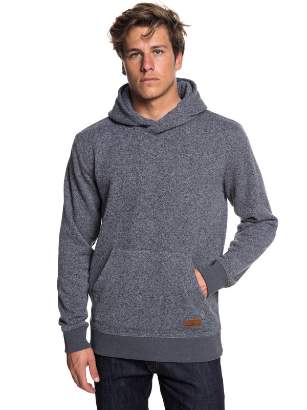 quiksilver, Keller Polar Fleece Hoodie, DARK GREY HEATHER (krph) 0 Keller Polar Fleece Hoodie Black EQYFT03836 Quiksilver
