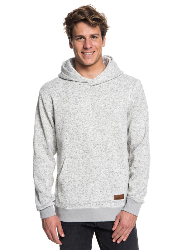 quiksilver, Keller Polar Fleece Hoodie, LIGHT GREY HEATHER (sjsh) 0 Keller Polar Fleece Hoodie Grey EQYFT03836 Quiksilver