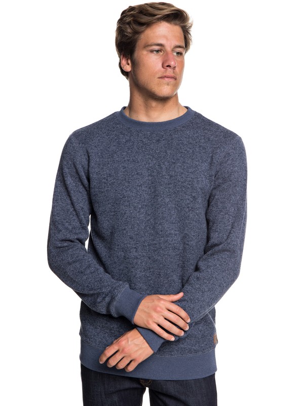 quiksilver, Keller - Polar Fleece Sweatshirt, NAVY BLAZER HEATHER (byjh) 0 Keller - Polar Fleece Sweatshirt EQYFT03837 Quiksilver
