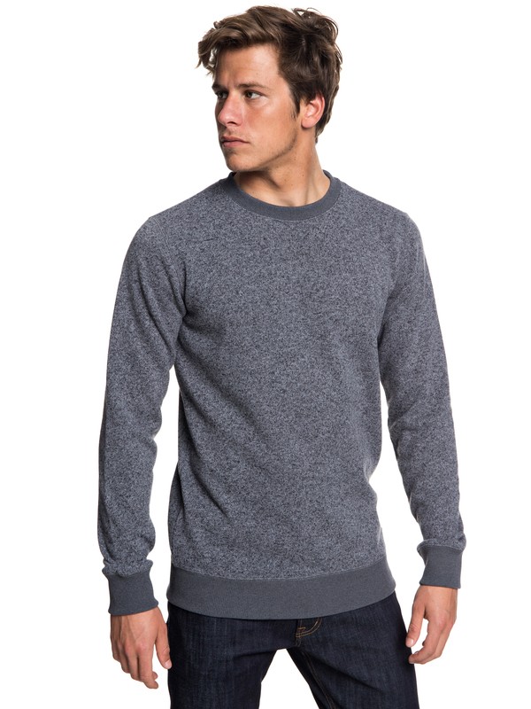 quiksilver, Keller Polar Fleece Sweatshirt, DARK GREY HEATHER (krph) 0 Keller Polar Fleece Sweatshirt Black EQYFT03837 Quiksilver