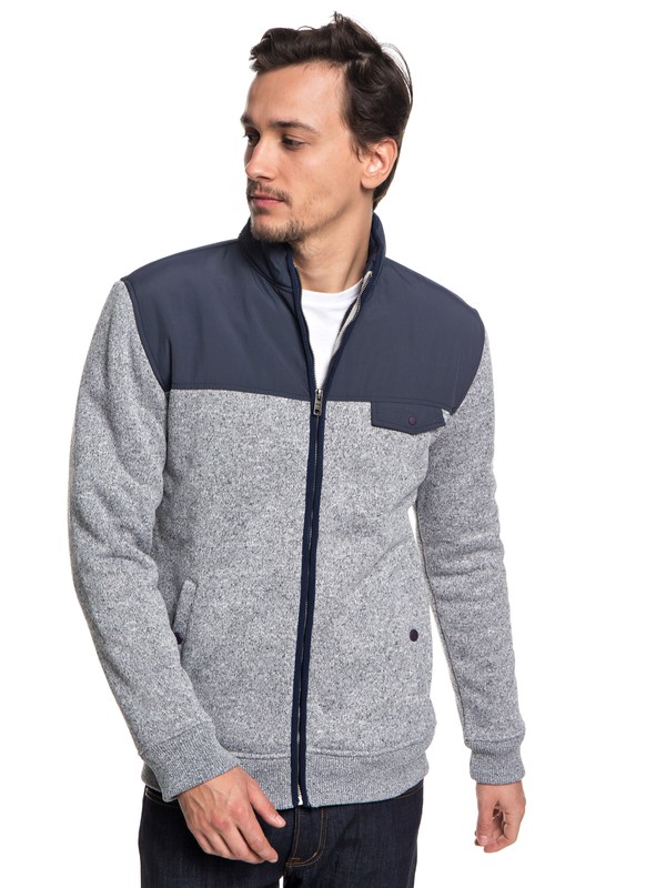 quiksilver, Keller Mix Zip-Up Fleece, BLUE NIGHTS (btk0) 0 Keller Mix Zip-Up Fleece Blue EQYFT03838 Quiksilver